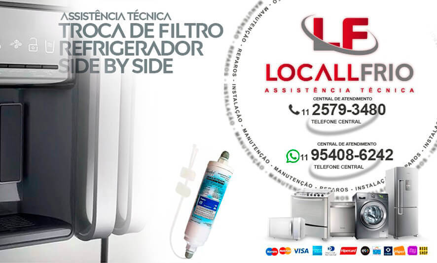 Trocar um filtro de geladeira Brastemp