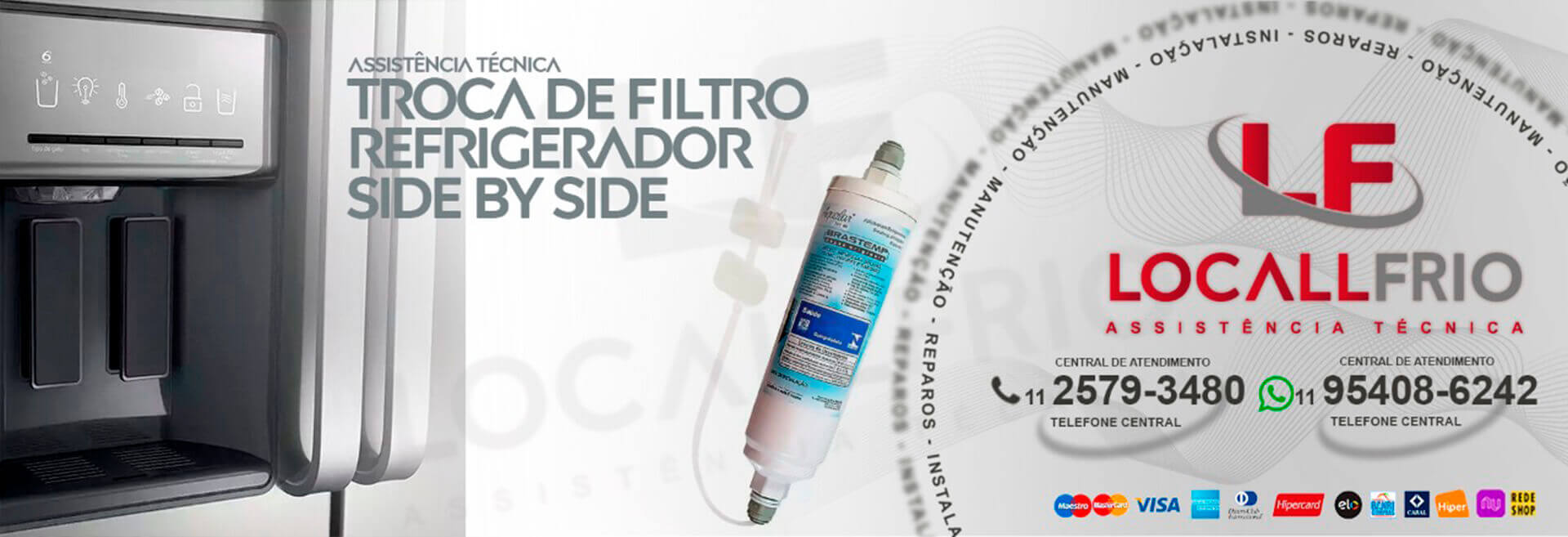 Troca de filtro side by side Brastemp